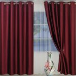 burgundy curtains