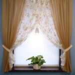 curtains short beige