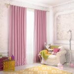 curtains pink