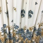 cotton curtains with flowers