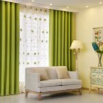 green wallpaper silk