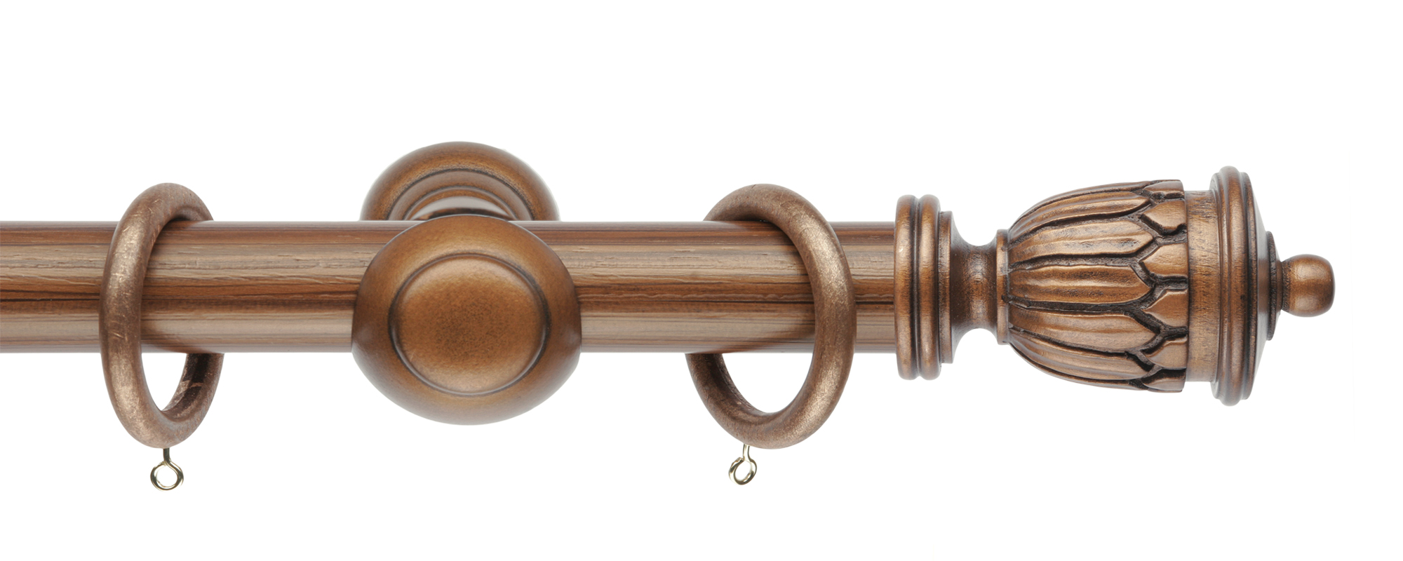 oak curtain rod