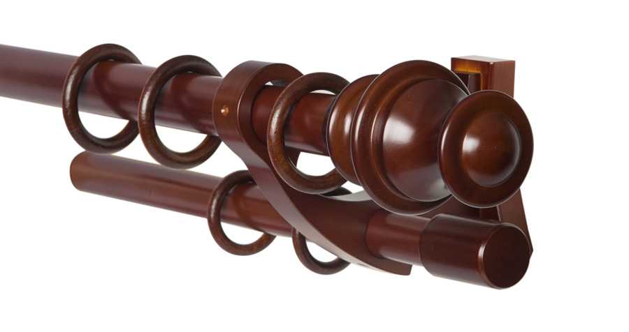 cherry curtain rod