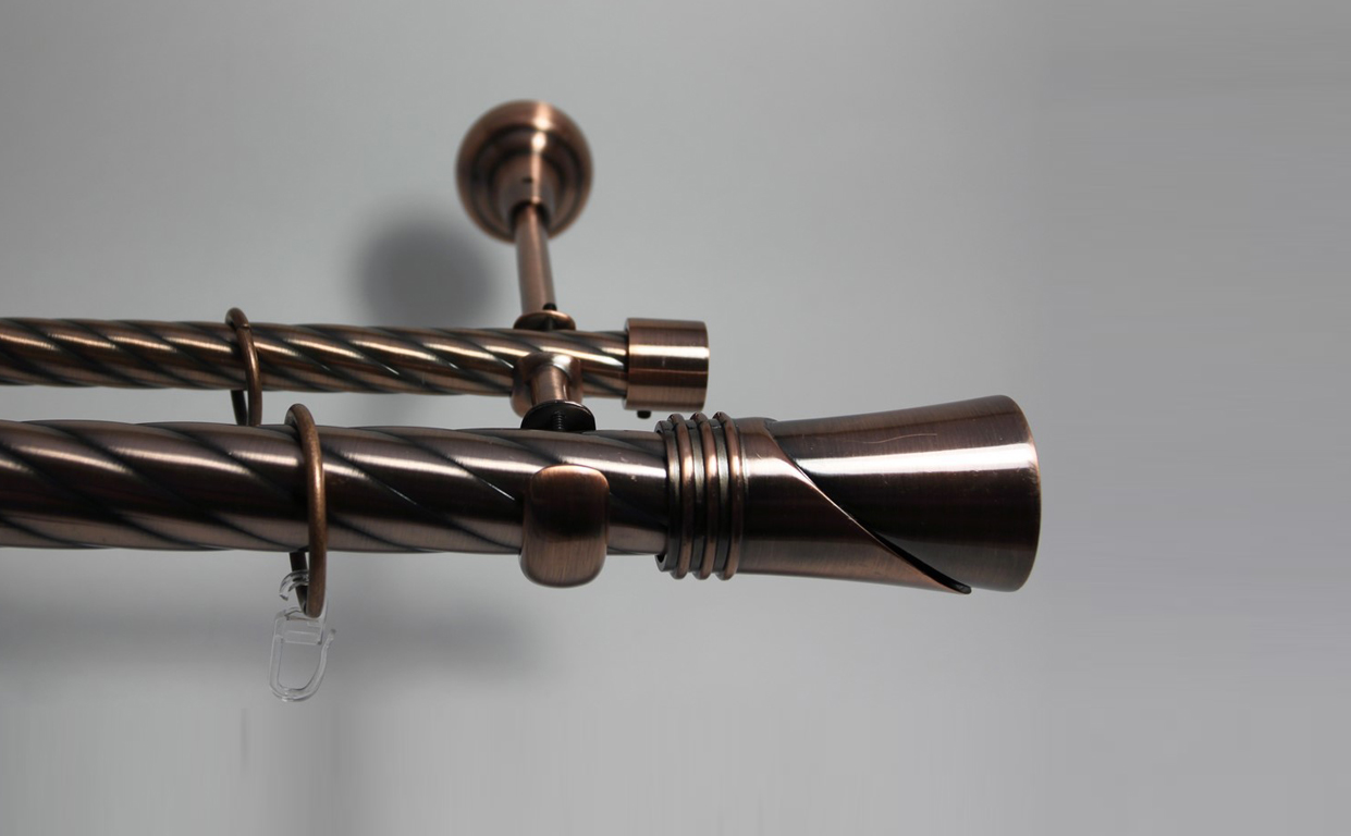 curtain rod metal double-row design