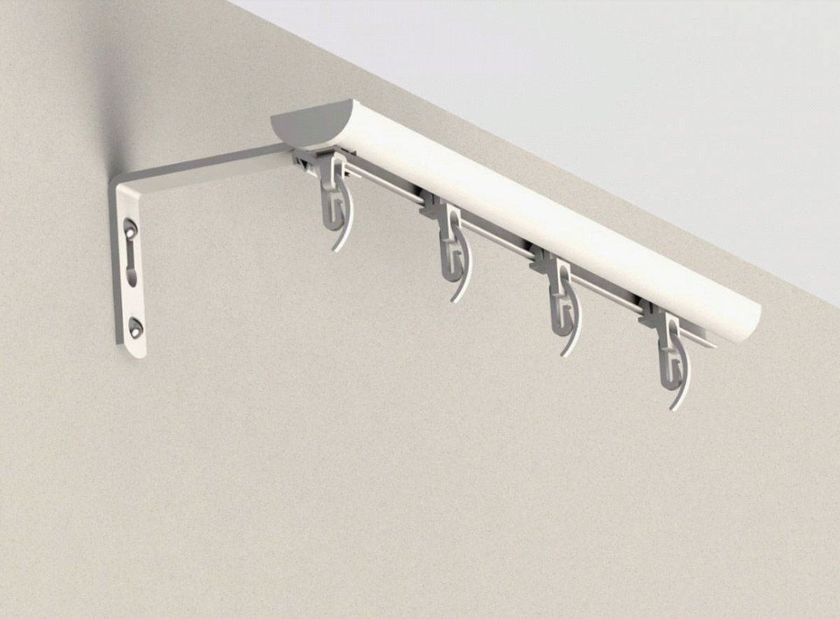 curtain rods with one fastening