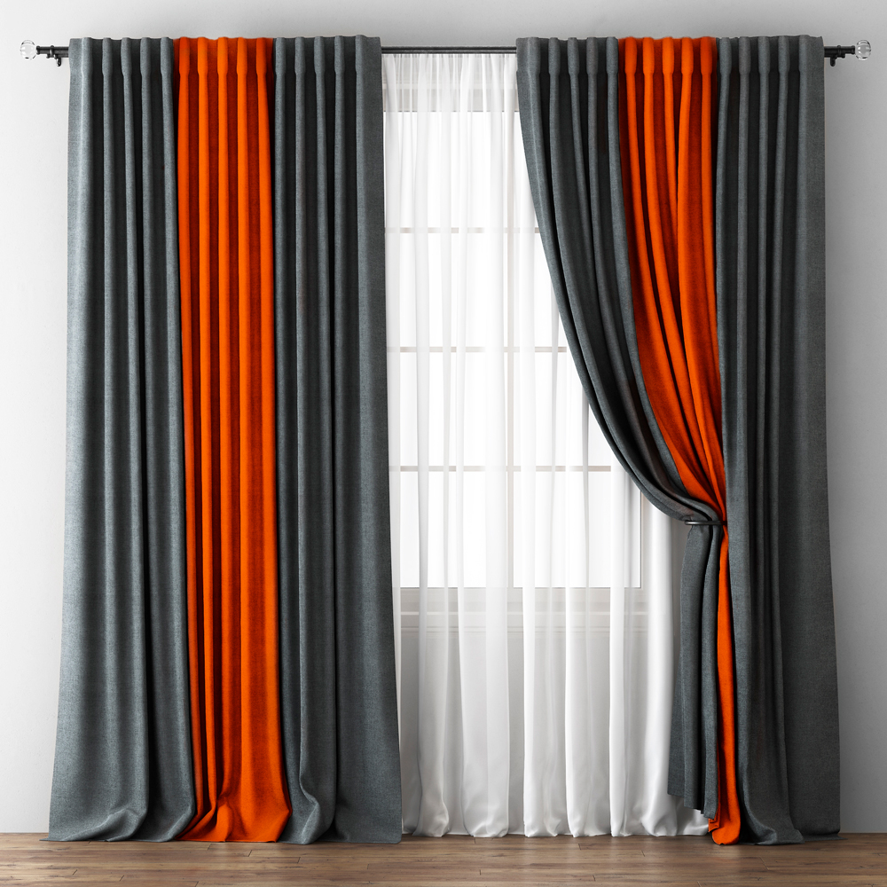 combined curtains photo