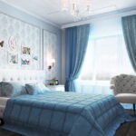 set of curtains and bedspreads decor photo