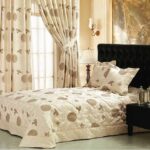 set of curtains and bedspreads types of design