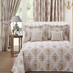 set of curtains and bedspreads photo