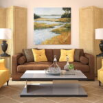 brown sofa photo decor