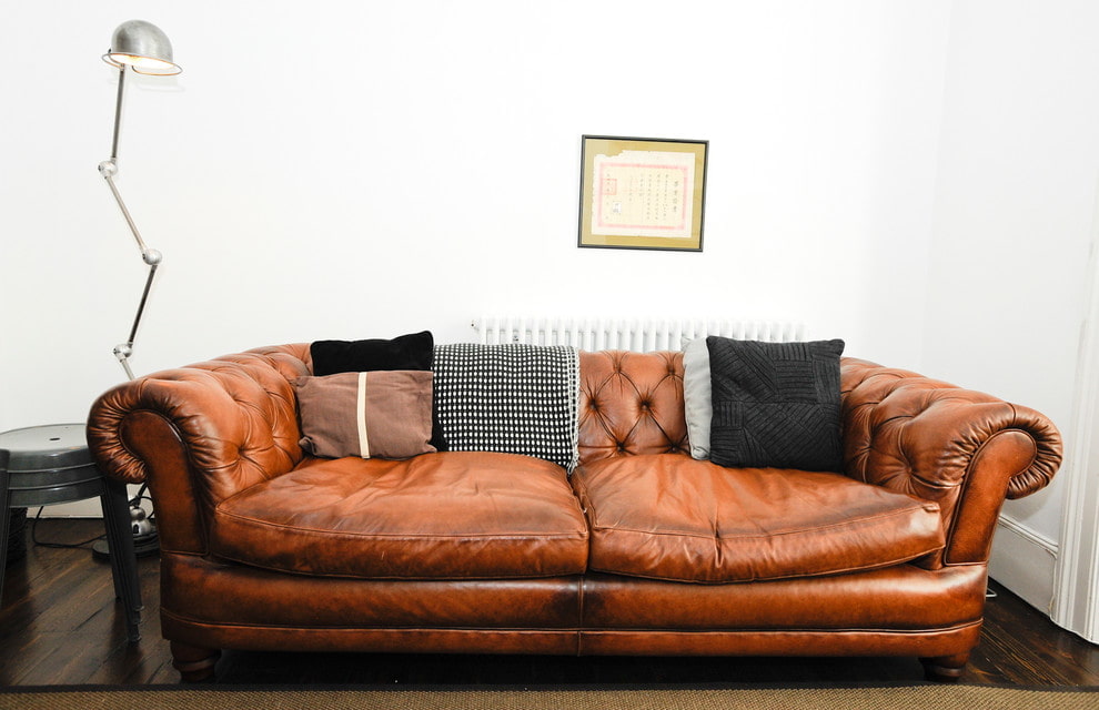 brown sofa photo