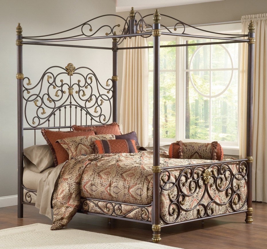 A wrought-iron bed will do