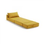 fauteuil-lit jaune