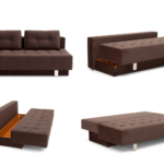 sofa bed ikea brown