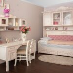 compact bed in pastel colors