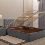 bed with slats design photo