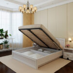 bed with orthopedic base interior photo