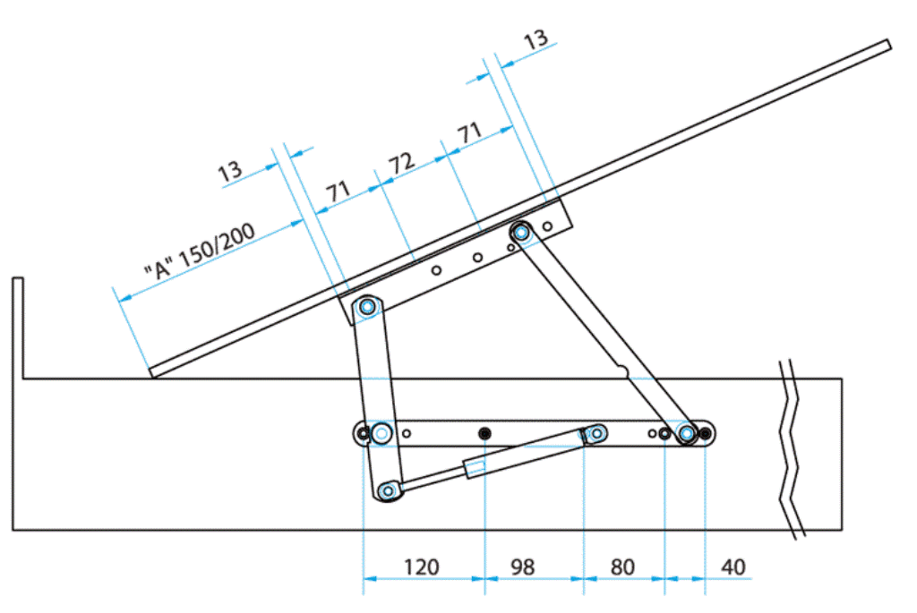 bed with lifting mechanism