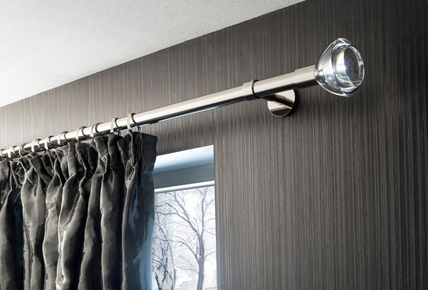 round curtain rods