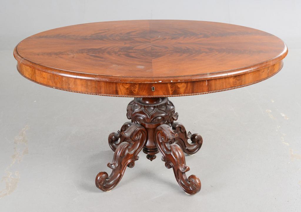 round carved table