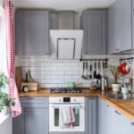 kitchen cabinets up to the ceiling gray