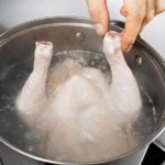 chicken in hot water