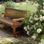 a bench made of wood