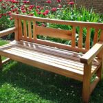 a bench at a summer cottage