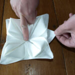 white lotus from napkin