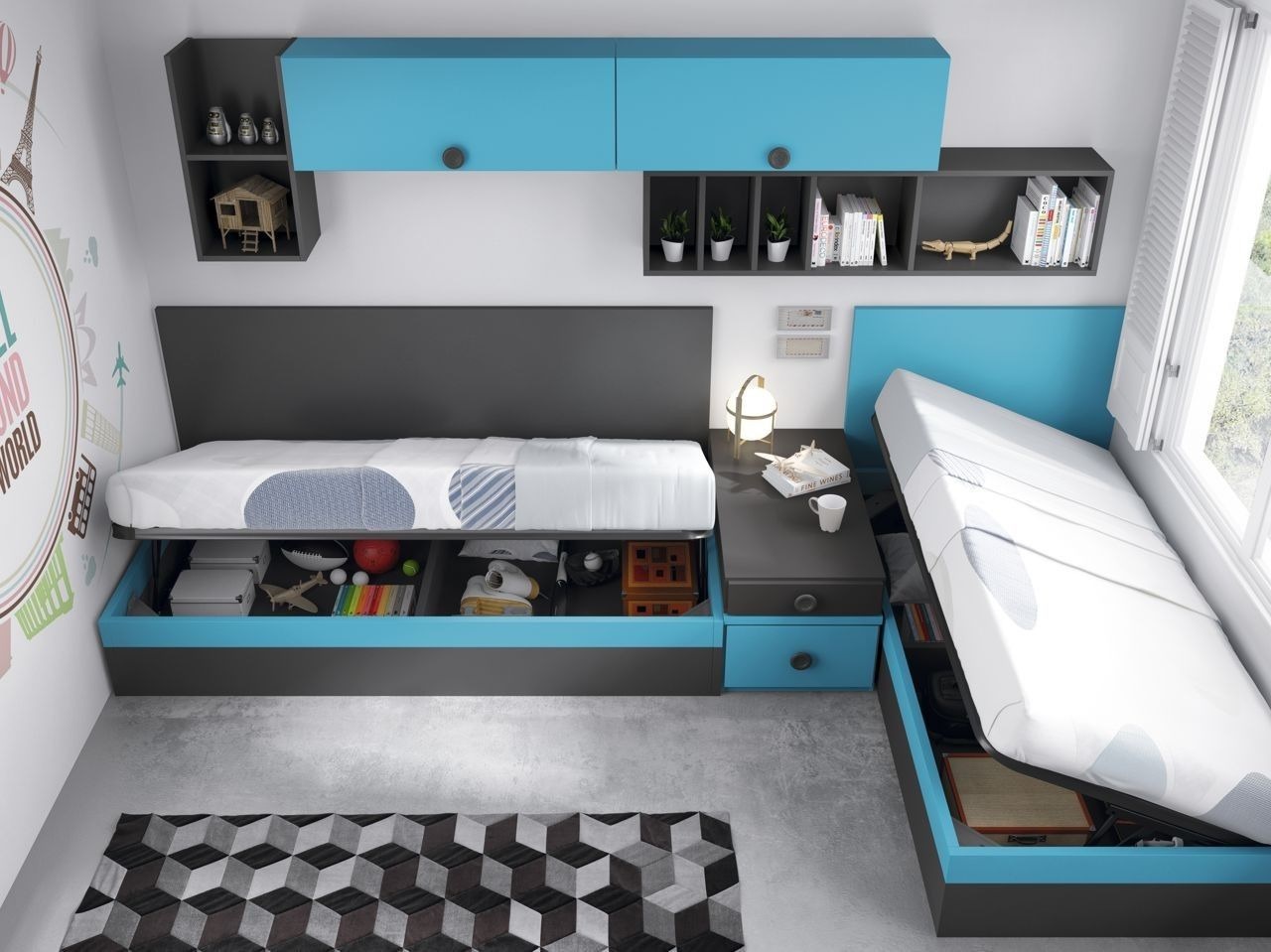 bed with storage