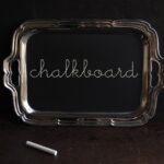 chalk board in the form of a tray