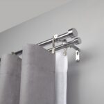 metal curtain rods photo decoration