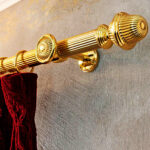 metal curtain rods decor photo