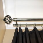 metal curtain rods decoration