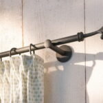 metal curtain rods interior ideas