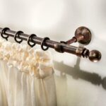 metal curtain rods decoration