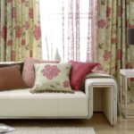 fashionable curtains with large flowers