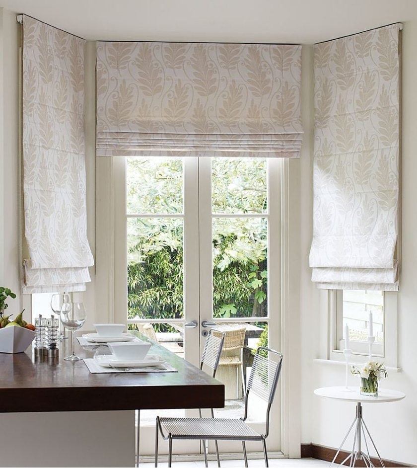 roman blinds in the kitchen