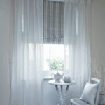 fashionable sheer curtains with roman