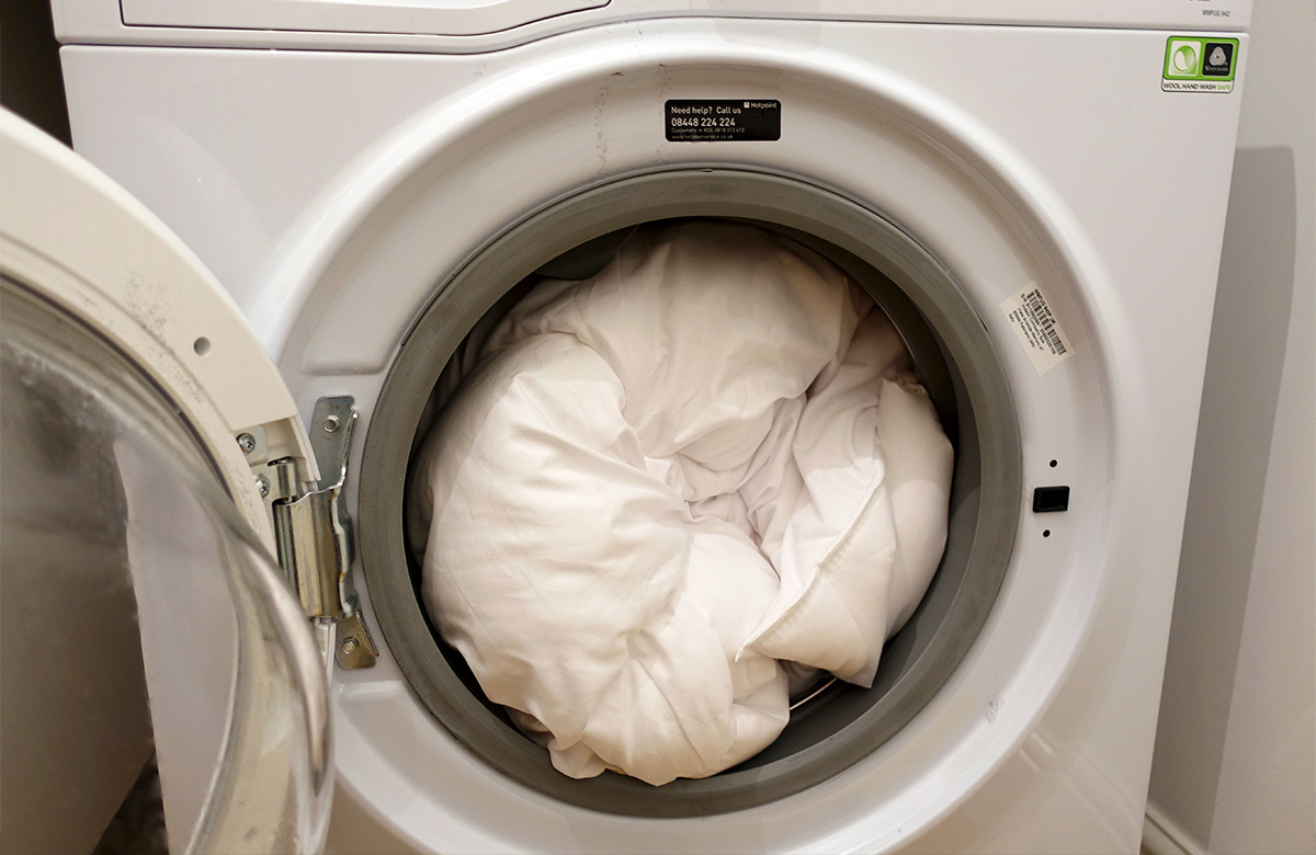 washing blankets in the machine