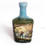 decoupage bottle landscape