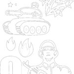 sketch postcard with tank