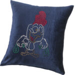 pillow with rhinestones