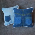 jeans pillow with pockets