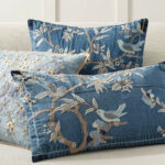 jeans pillow with birds