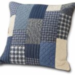 plaid jeans pillow