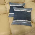 jeans pillow with lace