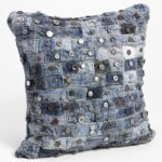 jeans pillow with buttons