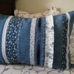 striped jeans pillow