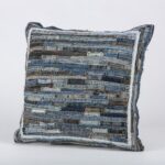 jeans pillow made of small patches